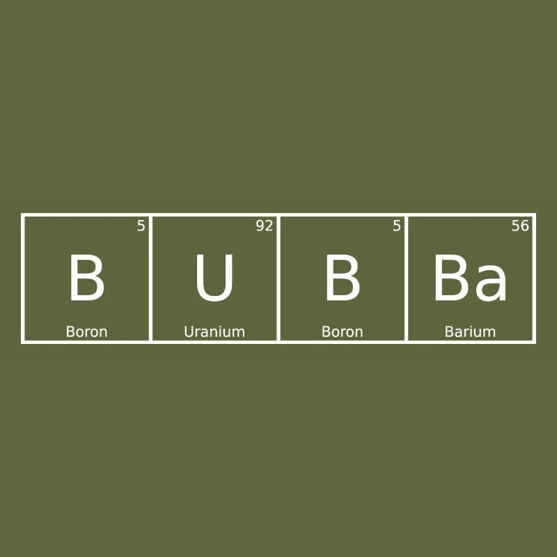 Bubba Name First Name Chemistry Periodic Table Elements
