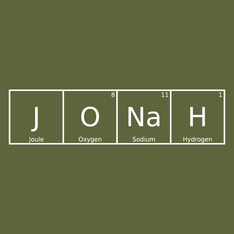 Jonah Name First Name Chemistry Periodic Table Elements