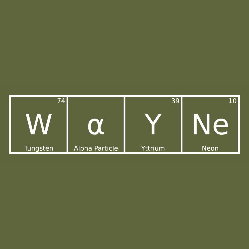 Wayne Name First Name Chemistry Periodic Table Elements