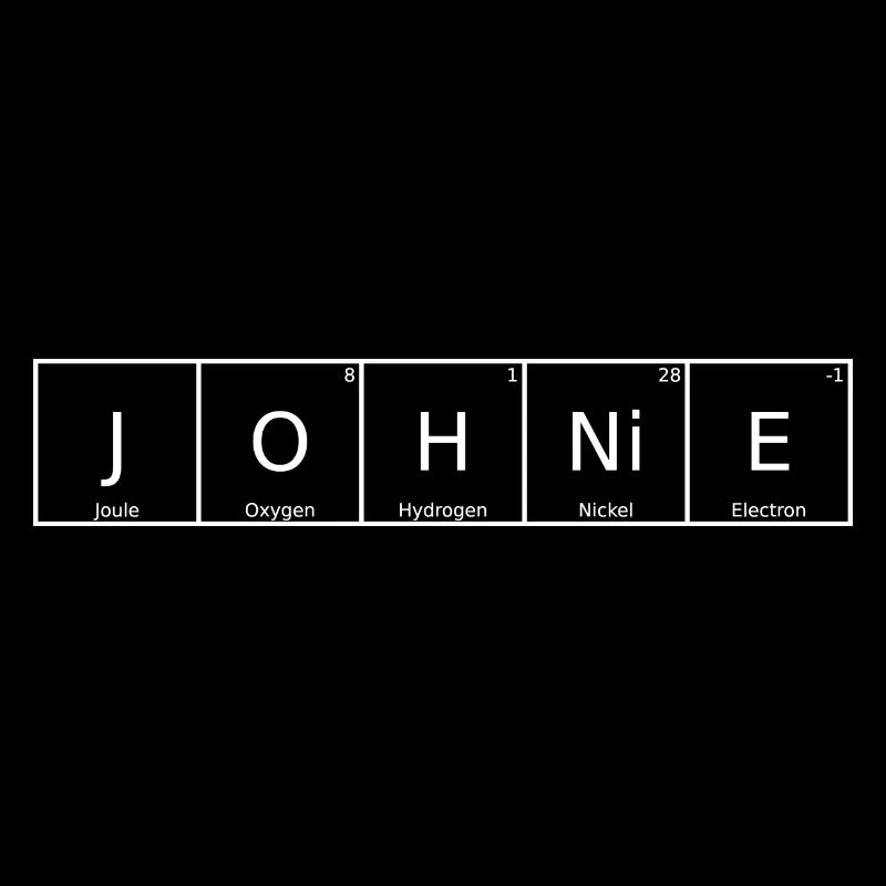 Johnie Nom Prénom Chimie Éléments du tableau périodique