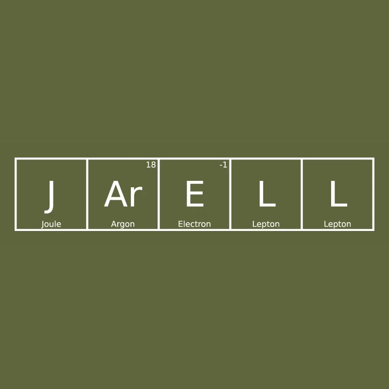 Jarell Surname First Name Chemistry Periodic Table Elements