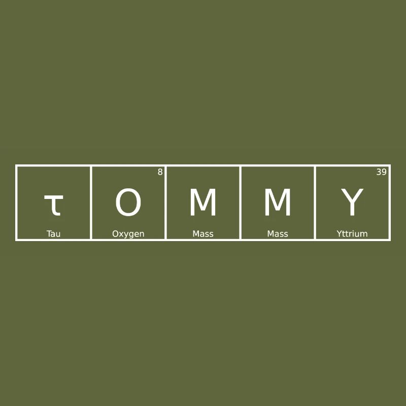 Tommy Name First name Chemistry Periodic Table Elements