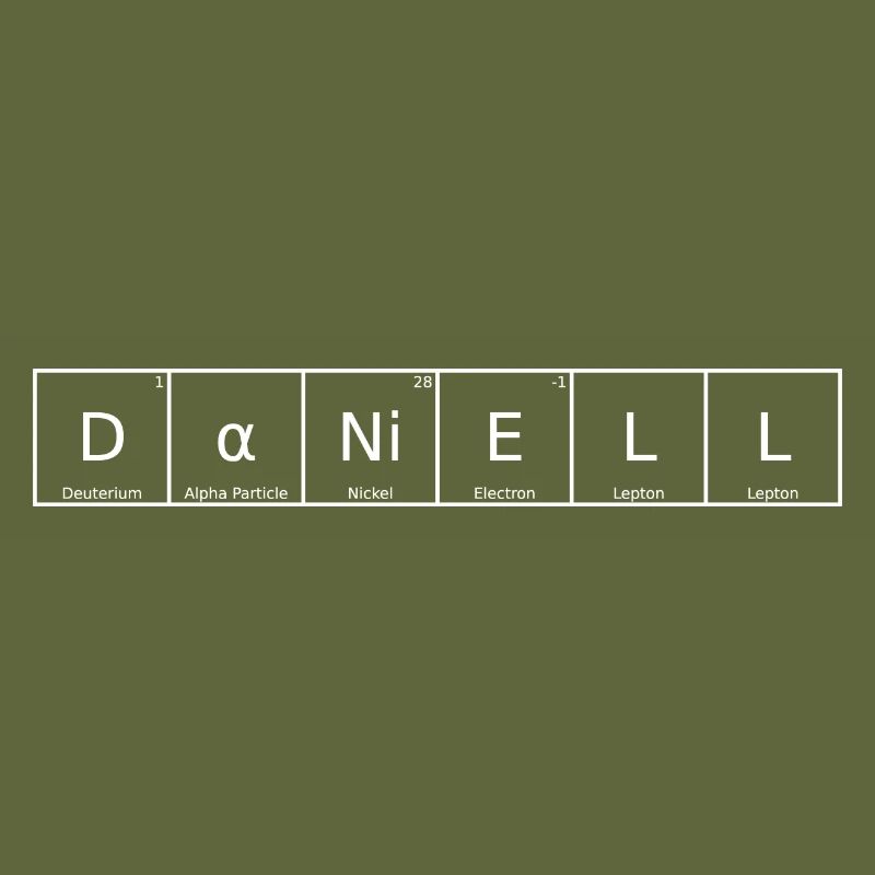 Daniell Surname First Name Chemistry Periodic Table Element