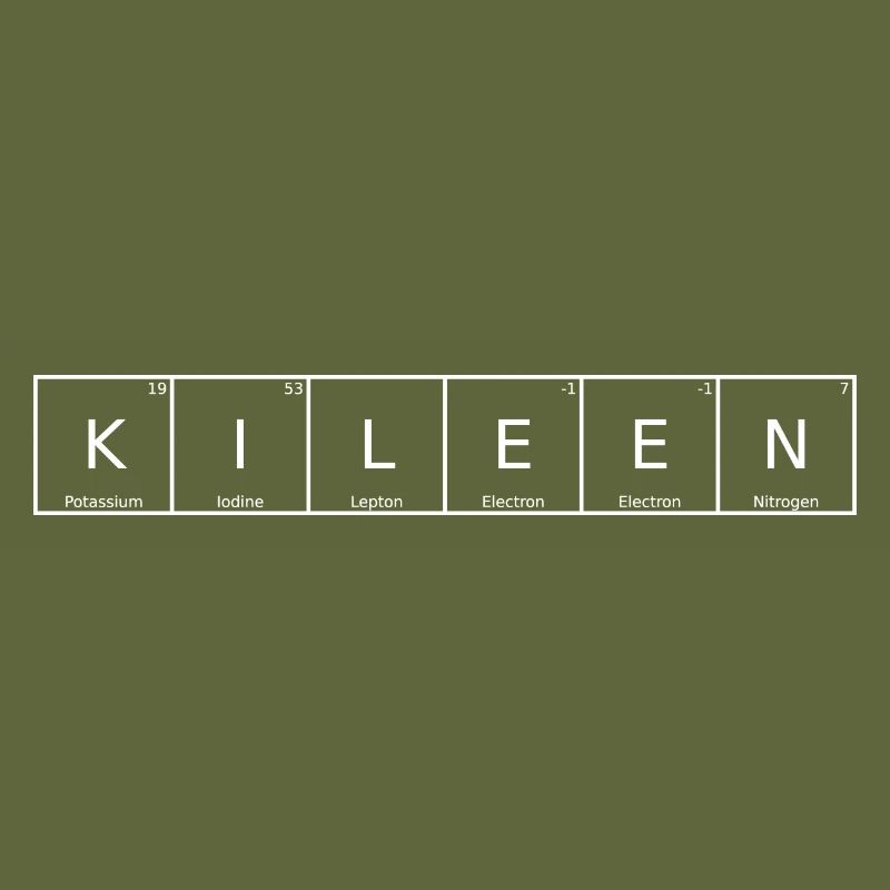 Kileen Surname First Name Chemistry Periodic Table Elements