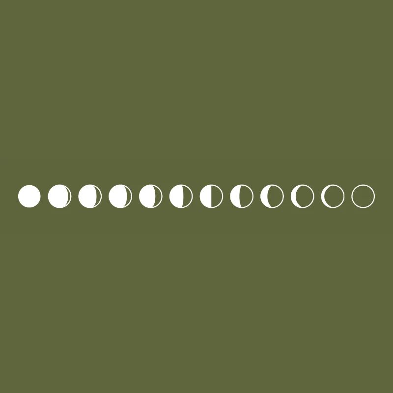 Mond Phasen Kreise