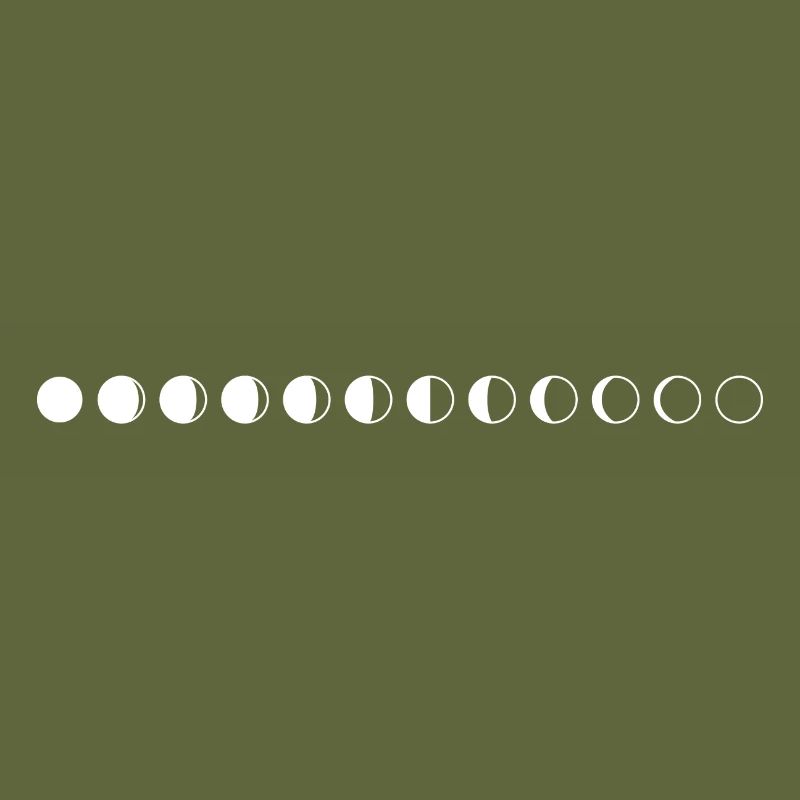 Moon phases circles