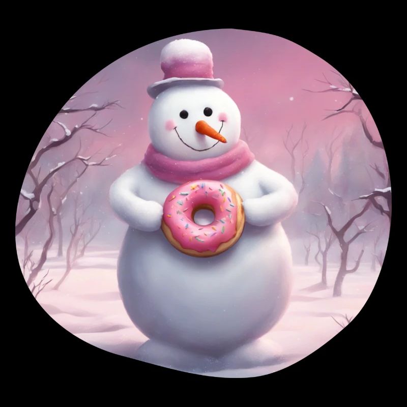 Schneemann mit Donut