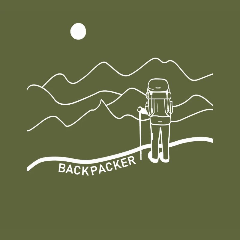 Backpacker backpack soleil montagnes