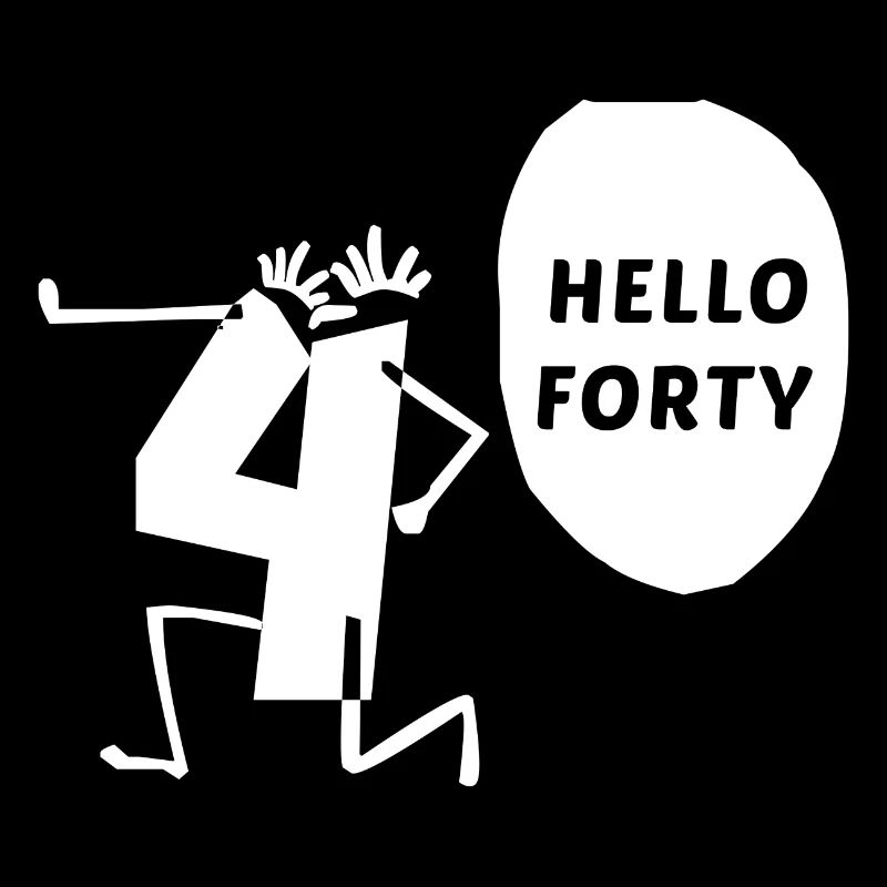Hallo vierzig Hallo 40 Jahre Jubiläum