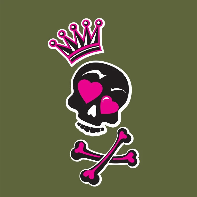 Skull with crown