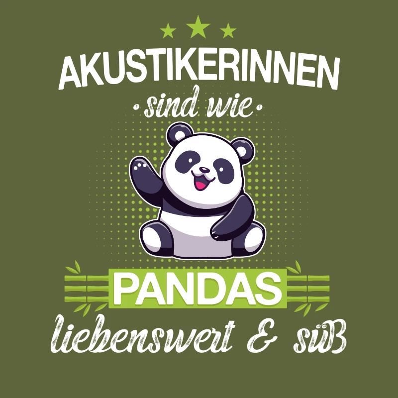 Hörakustiker Akustiker Panda Beruf Spruch