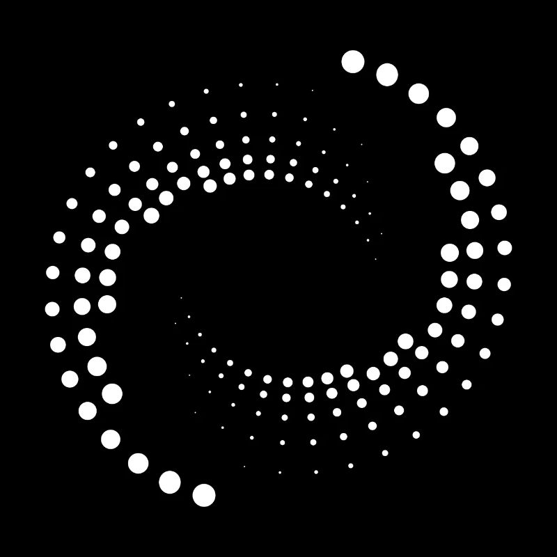 Spirale avec cercles blancs
