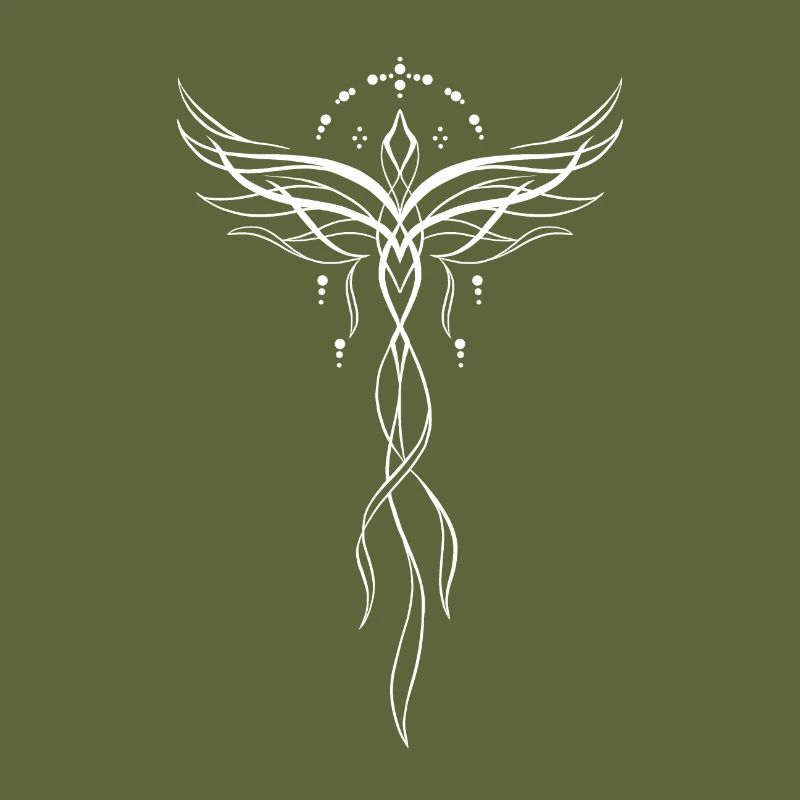 Phoenix ornamental drawing