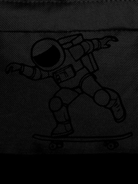 Astronaut rides skateboard space astronauts