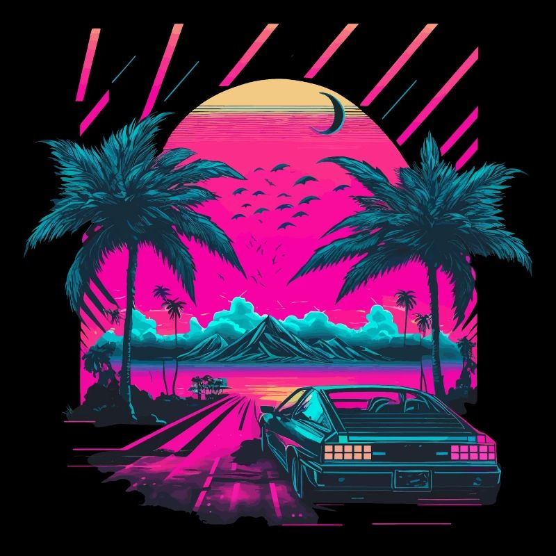 Synthwave Palm Beach