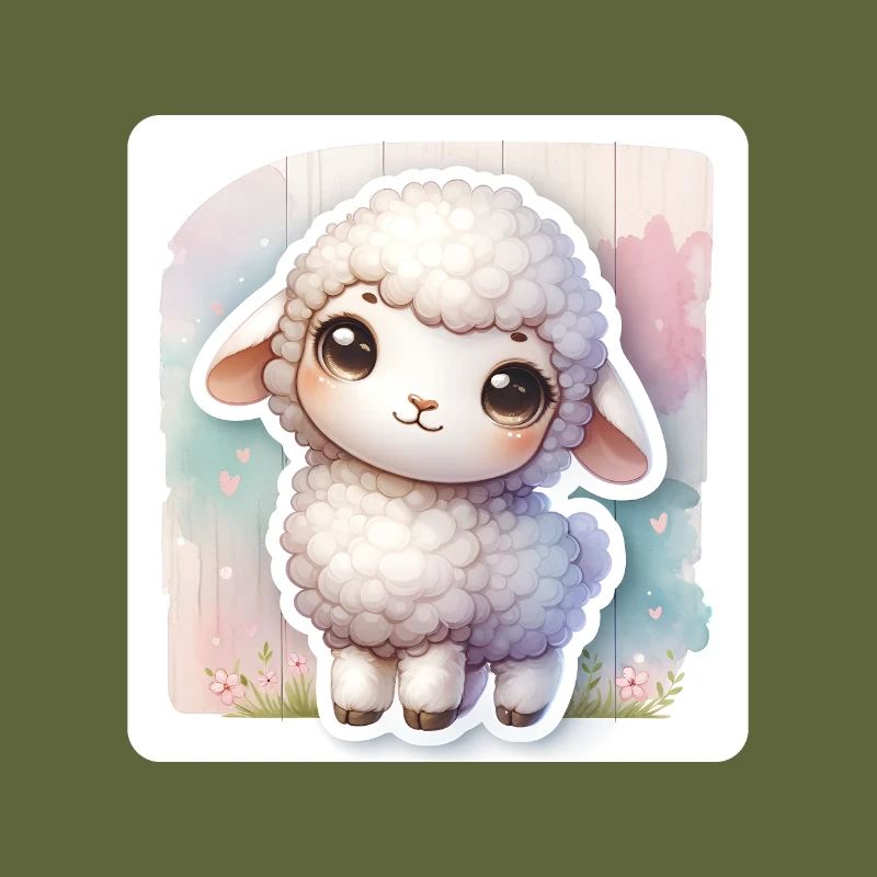 A Sweet Easter Sheep With Fluffy Wool