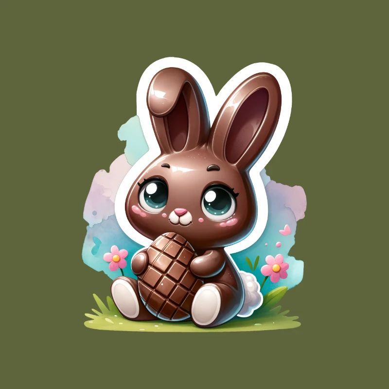 A Chocolate Bunny With an Easter Egg