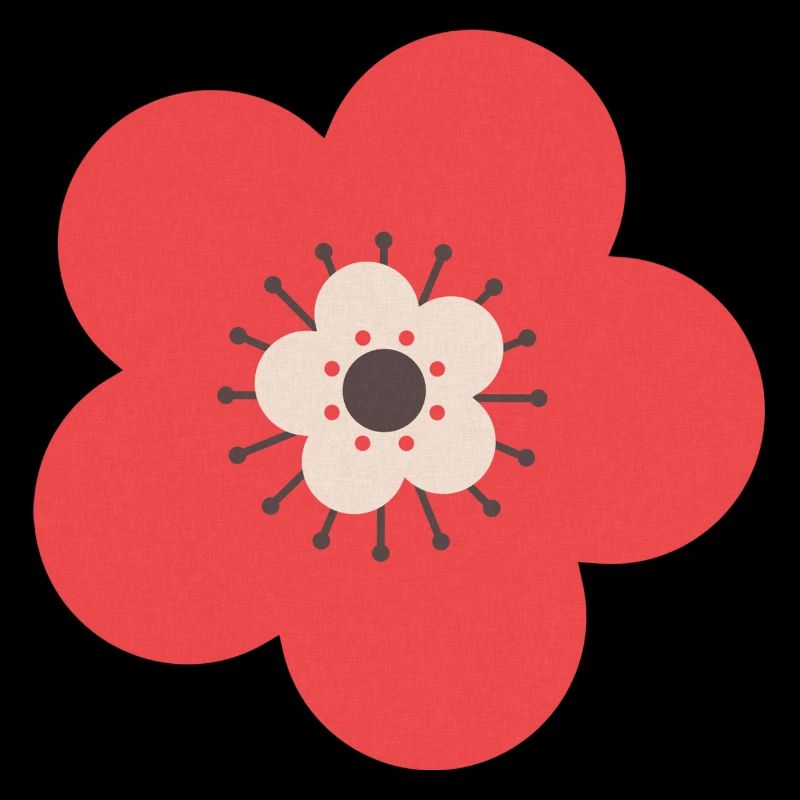 Red & Cream Flower