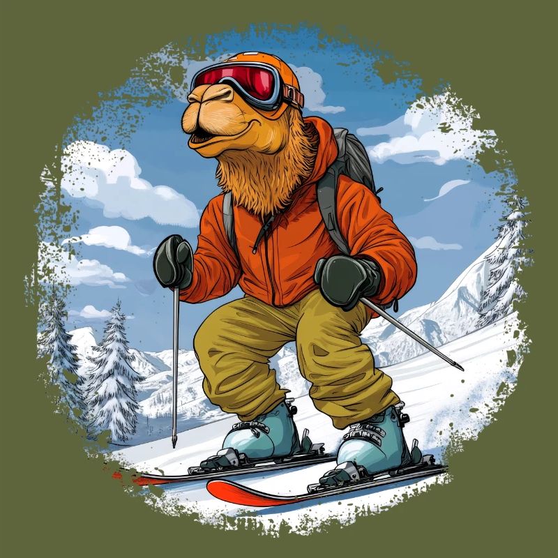 Kamel Skifahrer
