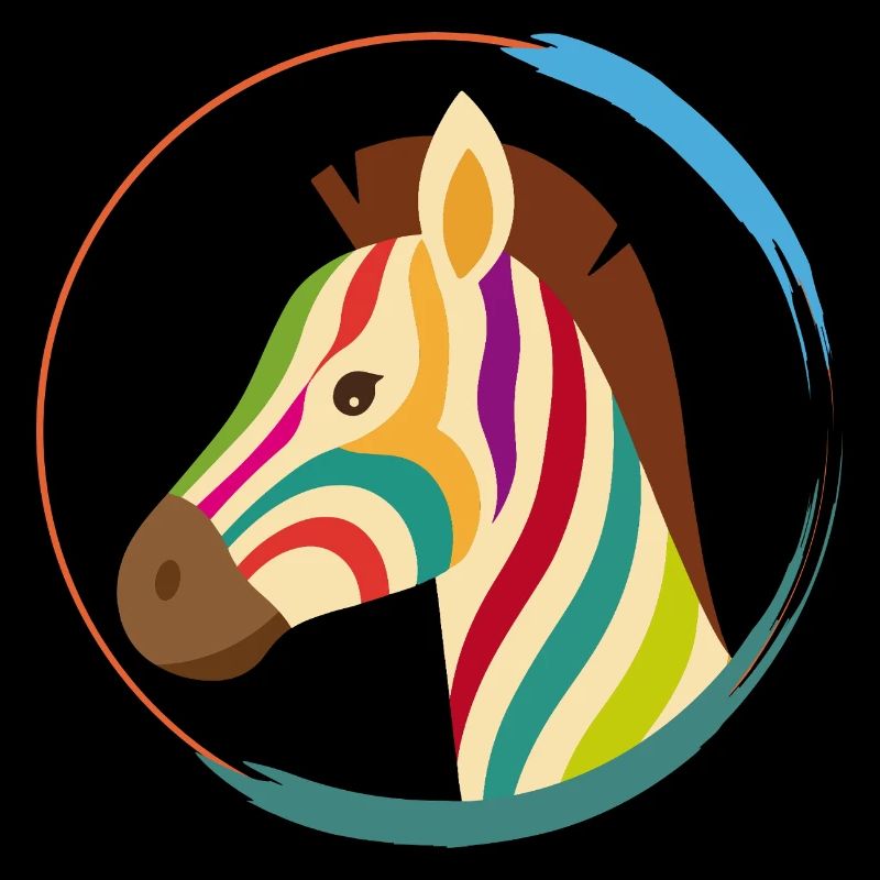 Colourful zebra – unique striped look