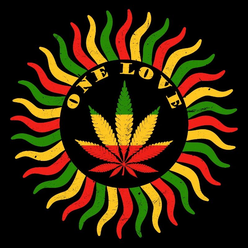 Vibrant Cannabis Love Emblem