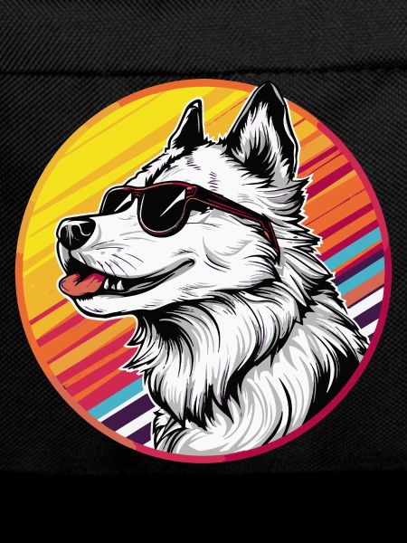 Casual husky with sunglasses