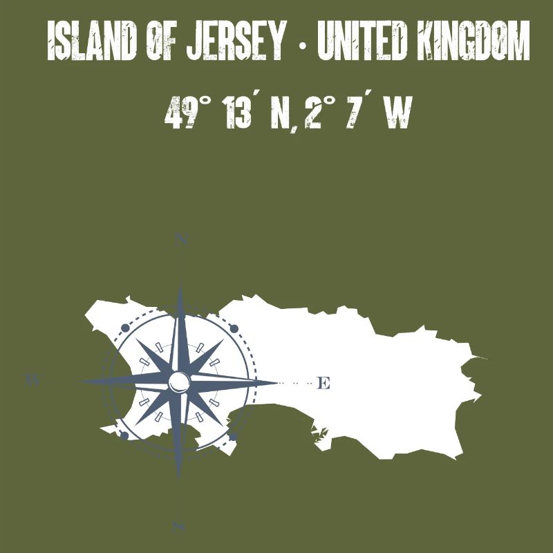 Jersey Island Map Coordinates Compass