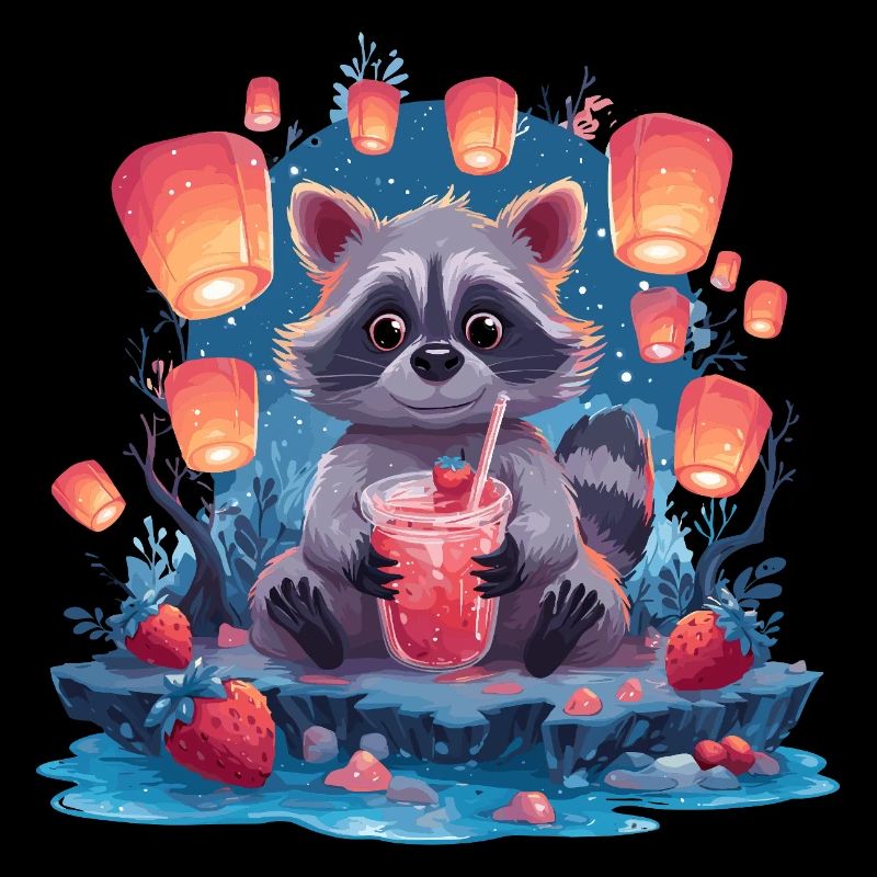 Night Raccoon Lantern Lemonade