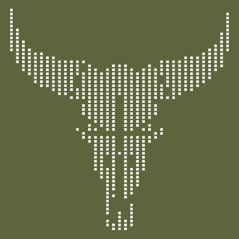 Dotted Longhorn Skull