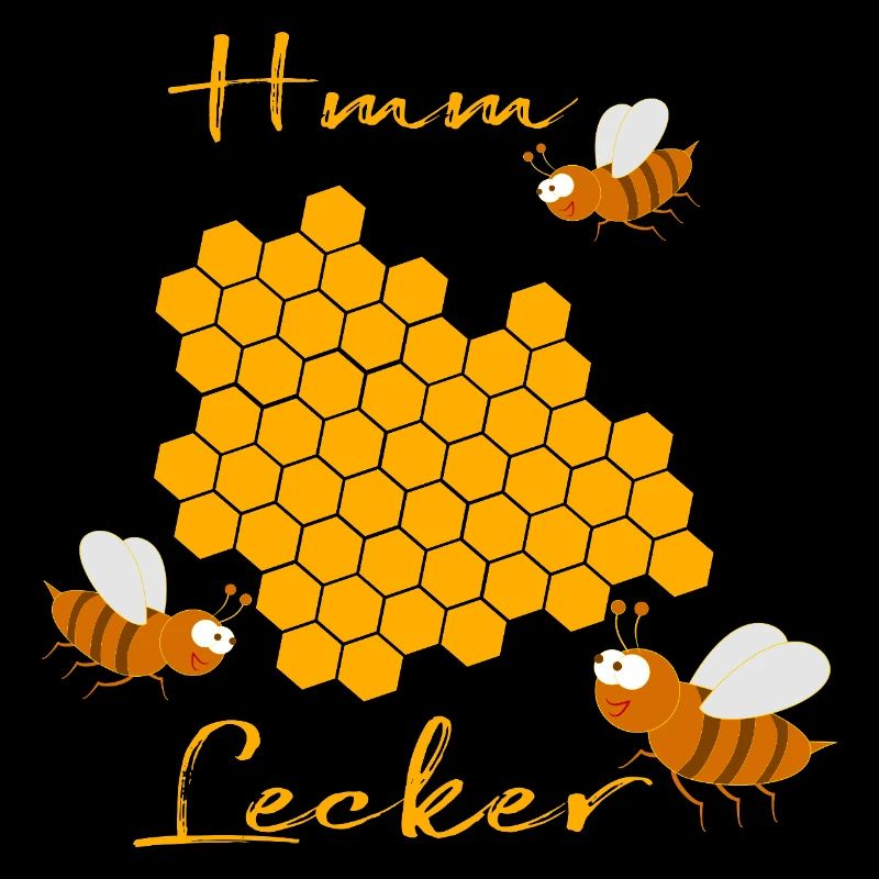 Bees with honeycomb