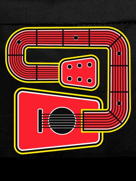 Rote Abstract Shape Gitarre