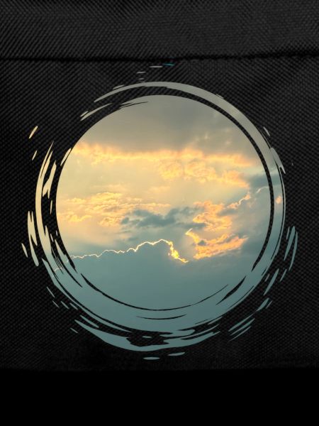 Sunlit Sky Circle Pinseldruck