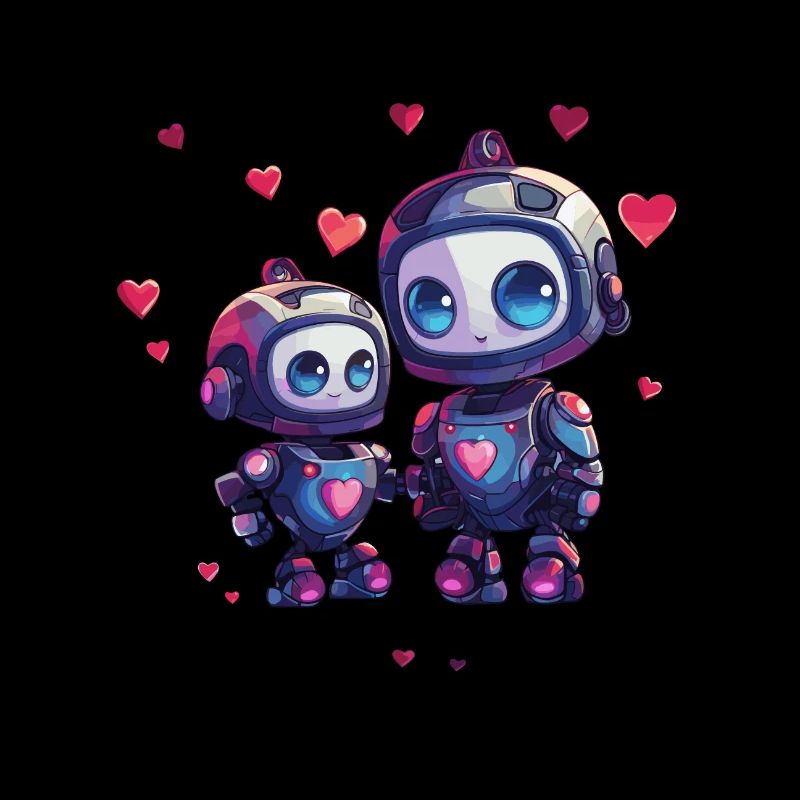 Robot Mother with Child Design