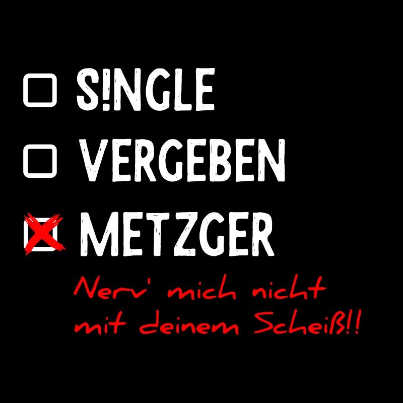 Single Häkchen Metzger lustig Sprüche Geschenk