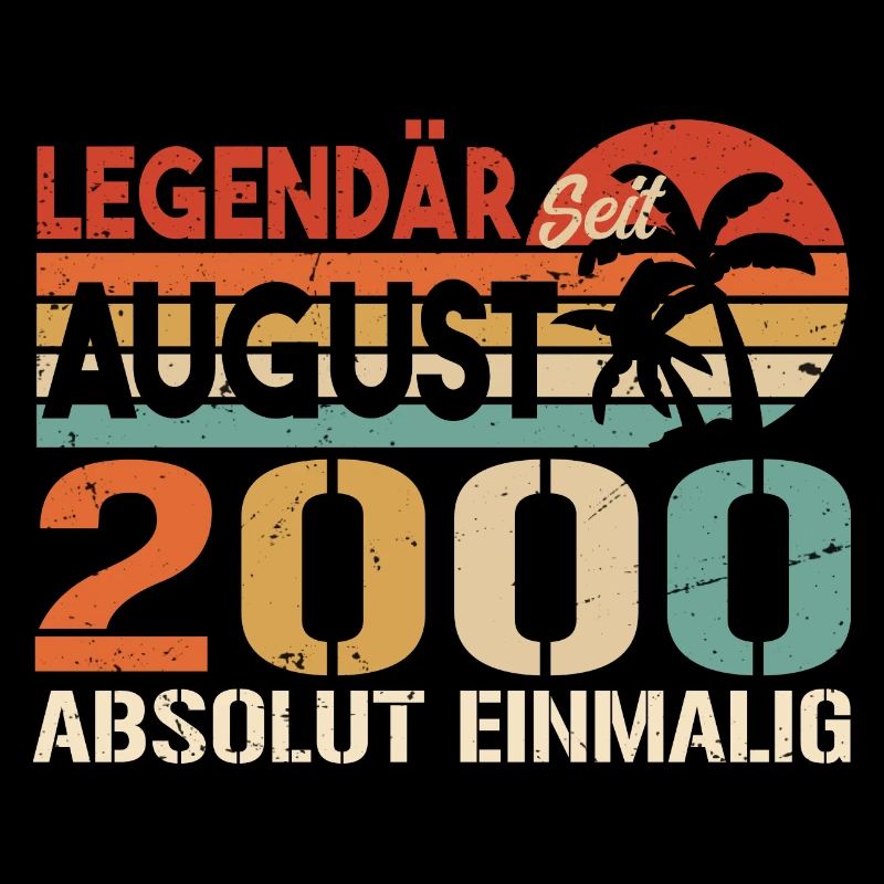 Geboren im August 2000 Funny Birthday Retro