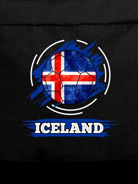 Soccer country flag of Iceland