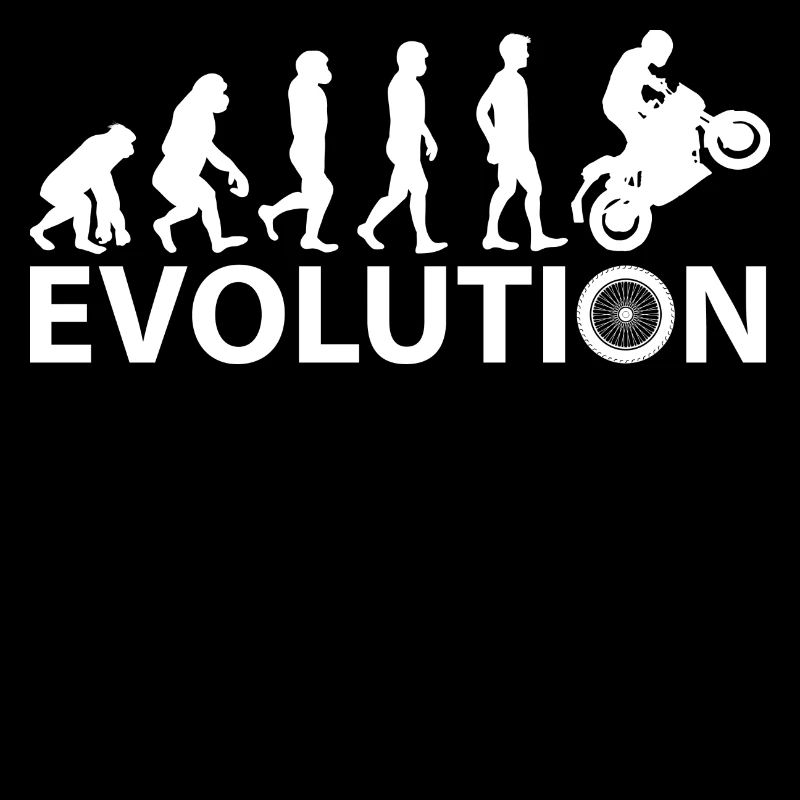 Evolution Monkey to Motorbiker Funny Gift