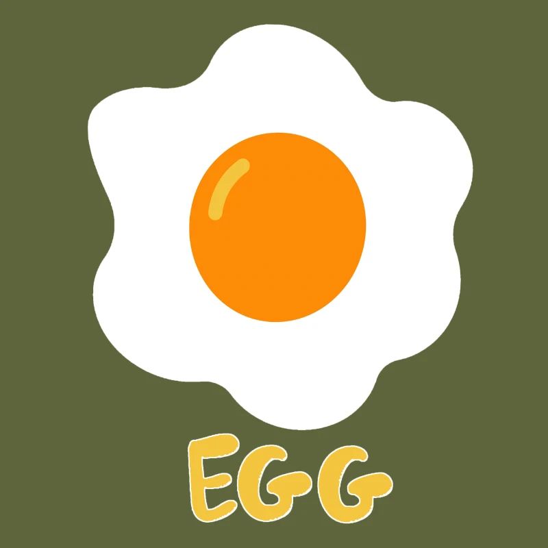 Fried egg eating egg