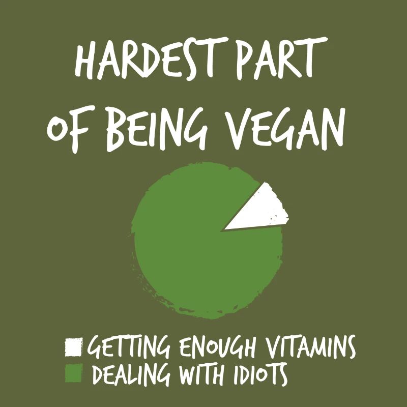 Vegan difficult is dealing with idiots