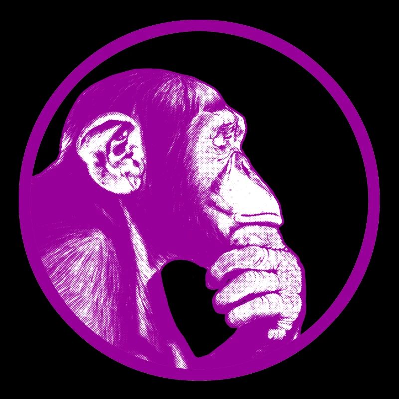 Think after monkey chimpanzee