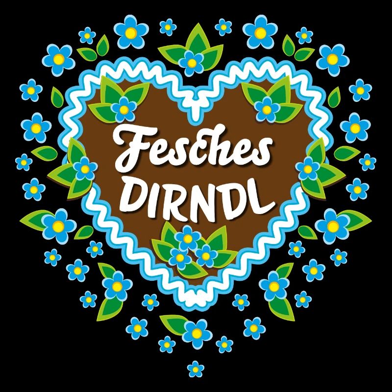 85 Lebkuchenherz Blumen Fesches Dirndl