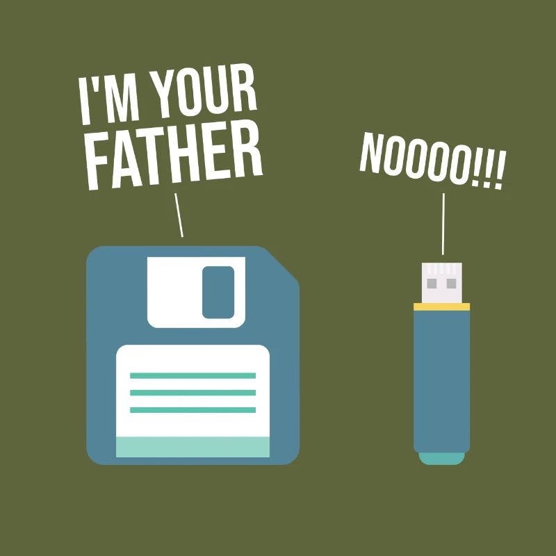 Funny 90's Floppy Disk Computer USB