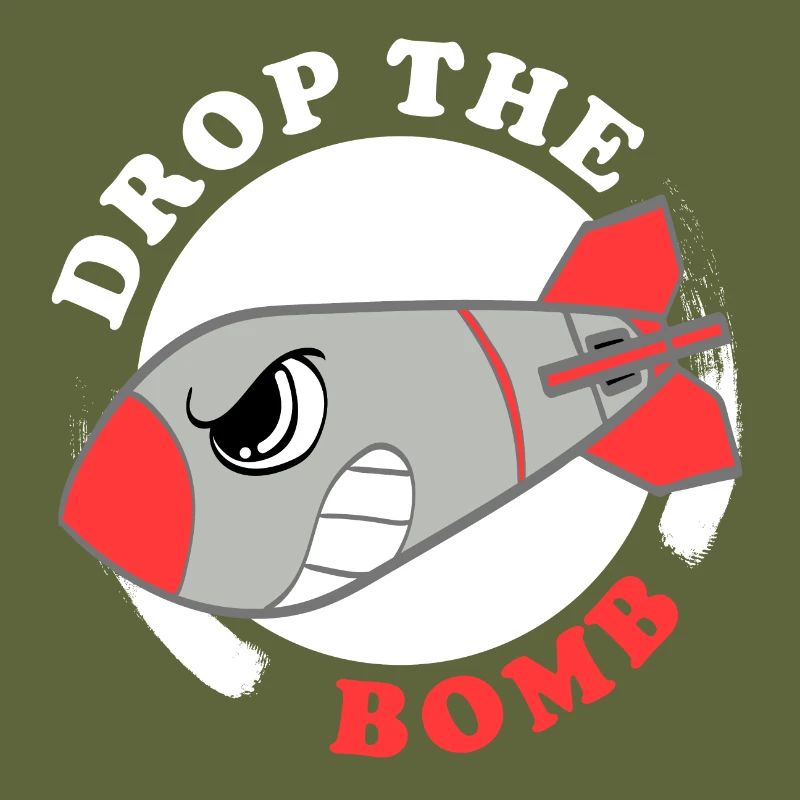 A Bombing Tee For Bombers Saying "Drop The Bomb"