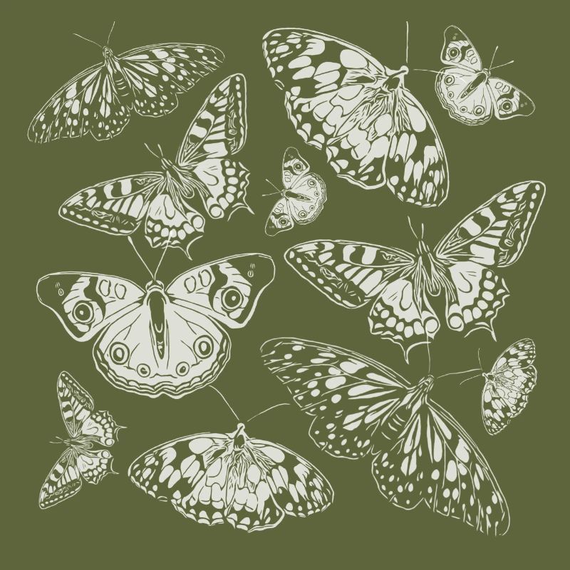 White butterflies