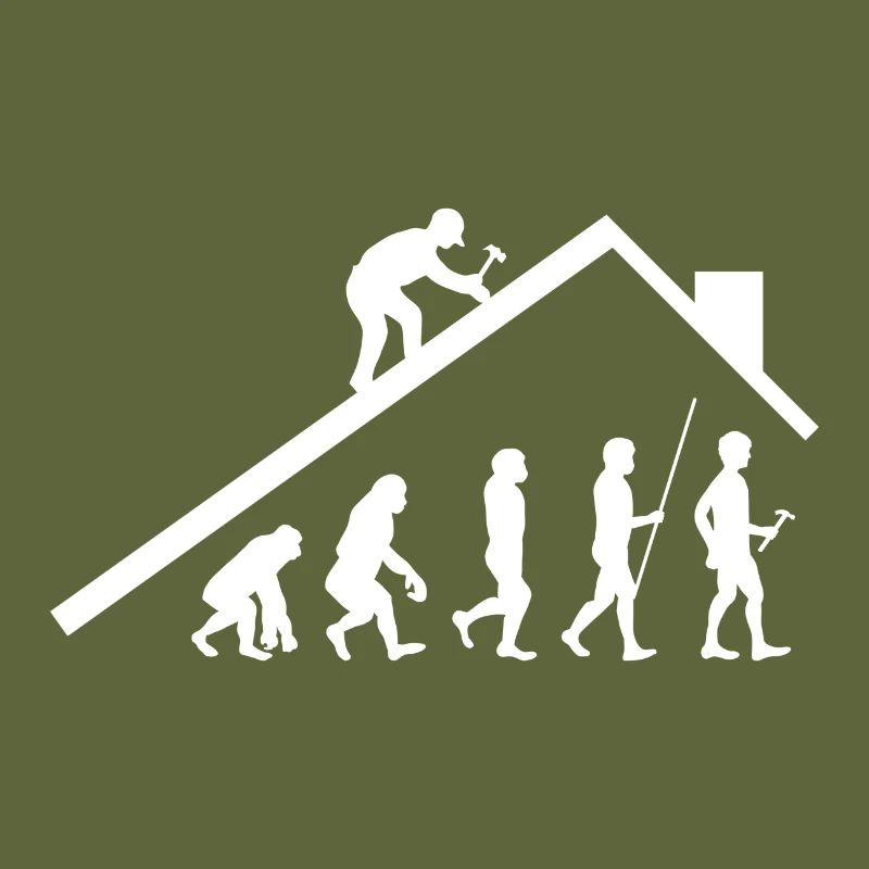 Evolution Art Carpenter Roofer Gift