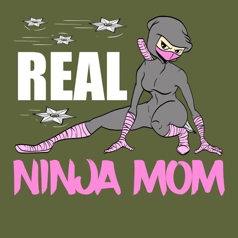 Echte Ninja Mama Karate Kampfkunst Fechter Ninja