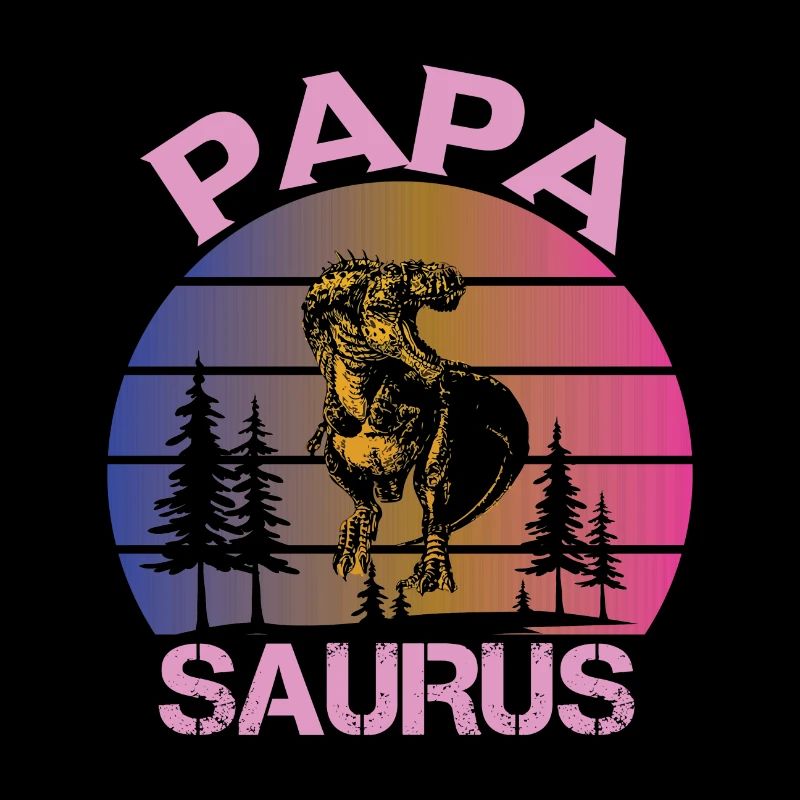 Papasaurus Vatertag Dinosaurier T-Rex Geschenkidee