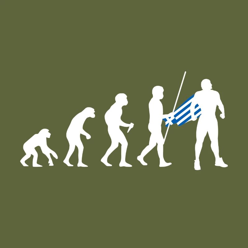 Évolution grecque Super-héros Drapeau grec