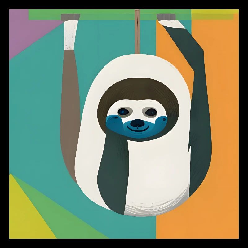 Sloth in abstract art