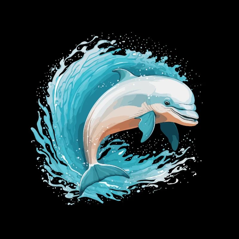 Dolphins playful jump